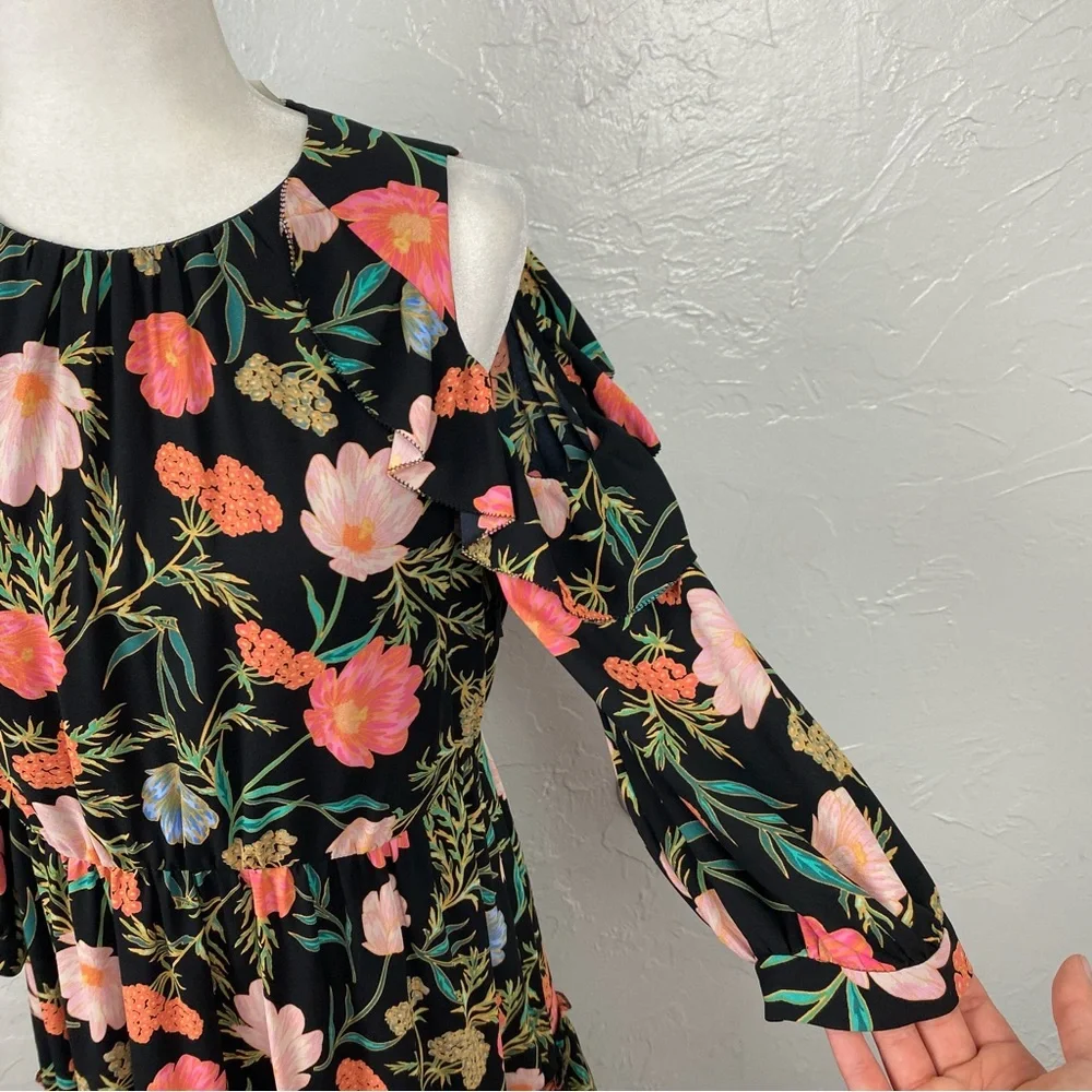 Kate Spade New York Blossom Cold Shoulder mini Dress size 4 Preppy Designer